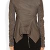 Rick Owens Naska Leather Biker Jacket in Gray - Lyst