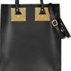 Sophie Hulme Leather Tote in Black - Lyst