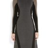Stella Mccartney Tough Cuts Paneled Stretch Knit Dress in Gray - Lyst