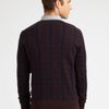 Versace Jacquard Printed VNeck Sweater in Purple for Men - Lyst