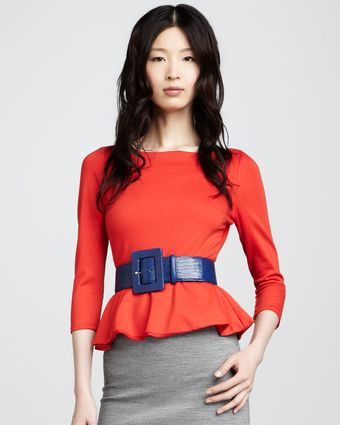 Alice + Olivia Patty Peplum Top - Lyst