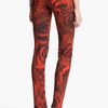 Alice + Olivia Rose Print Skinny Stretch Jeans in Orange (royal rose print) - Lyst