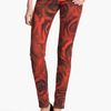 Alice + Olivia Rose Print Skinny Stretch Jeans in Orange (royal rose print) - Lyst