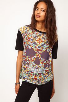 ASOS Collection Asos Top with Stain Glass Woven Front - Lyst