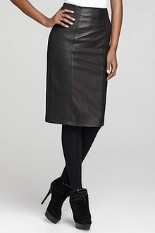 Burberry London Stretch Leather Pencil Skirt - Lyst