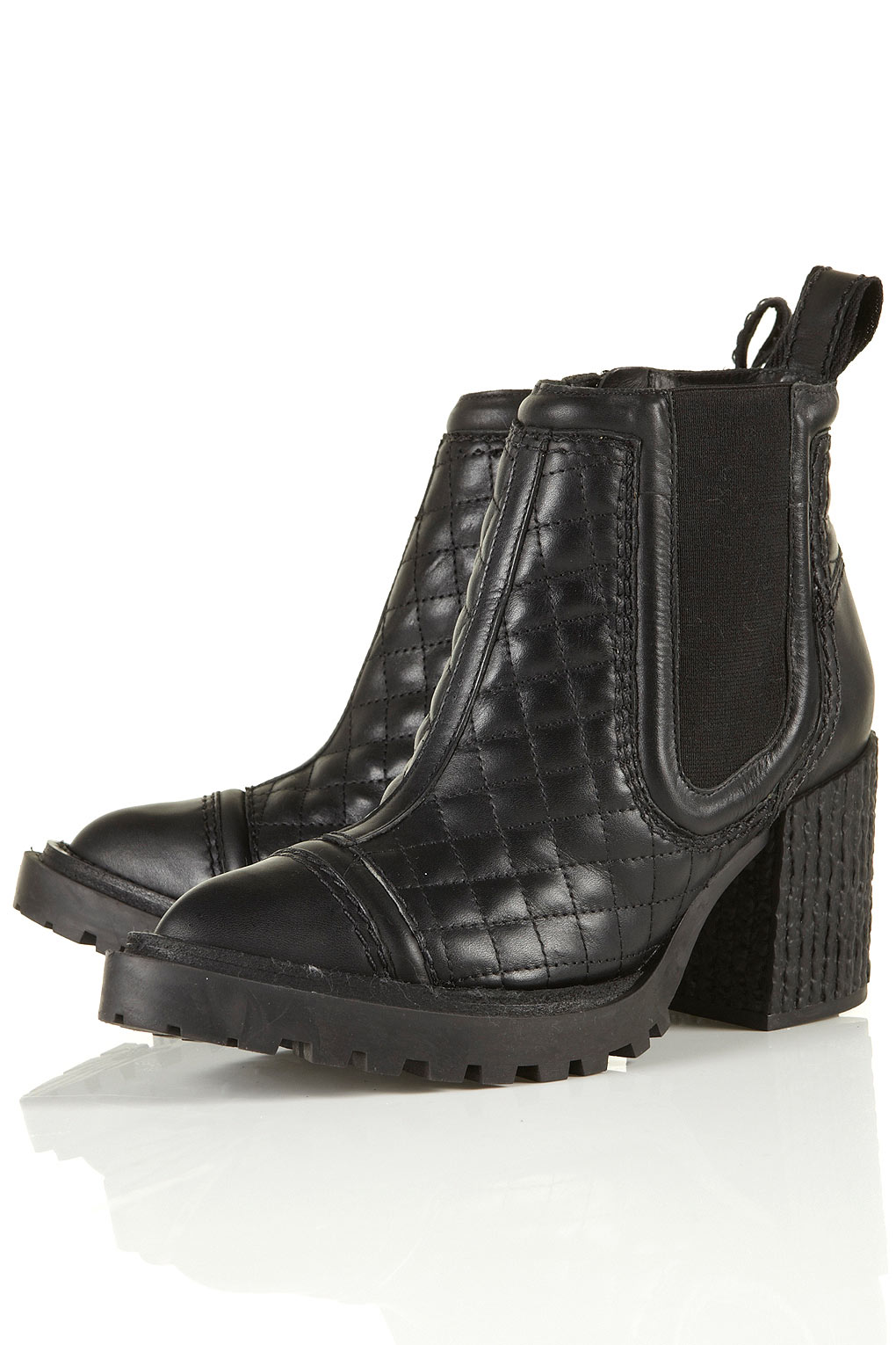 black cap toe boots
