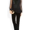 Gucci Pailletteembellished Tulle Blouse in Black - Lyst