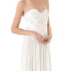 J. Mendel Strapless Woven Gown in White (ivory) - Lyst