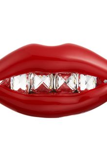 Lanvin Resin Crystal Mouth Brooch - Lyst