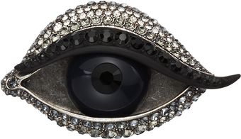 Lanvin Crystal Left Eye Brooch - Lyst