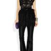 Prabal Gurung Embellished Mesh and Feather Silkorganza Top in Black - Lyst