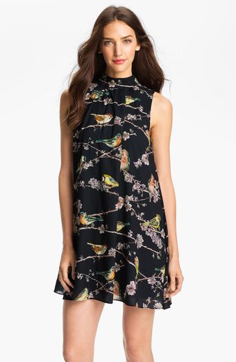 Ted Baker Print Trapeze Dress - Lyst