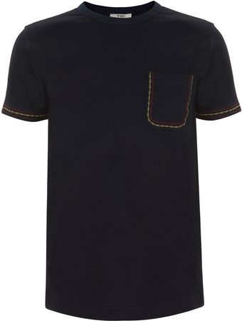 YMC Embroidered Pocket T-Shirt - Lyst