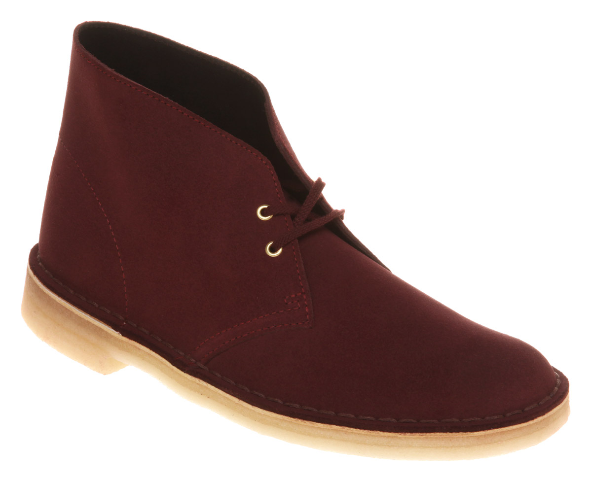 burgundy clarks boots