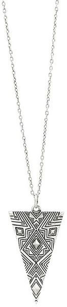 House Of Harlow Engraved Triangle Pendant Necklace - Lyst