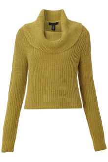 Kenneth Cole Turtleneck Crop Long Sleeve Pullover - Lyst