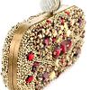 Marchesa Crystal Embroidered Clutch in Gold - Lyst
