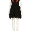 Topshop Embroidered Skater Dress By Rare in Black - Lyst