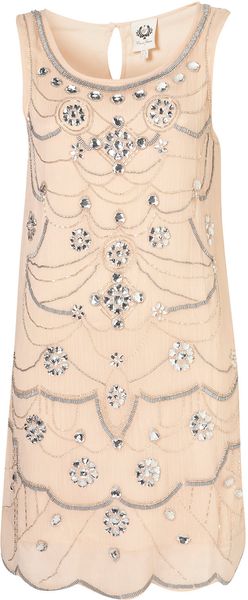Topshop Embellished Shift Dress  - Lyst