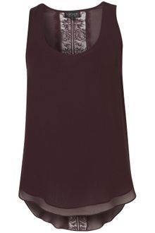 Topshop Lace Back Vest - Lyst