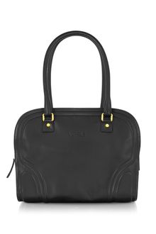 Versace Versus Black Calf Leather Shoulder Bag - Lyst