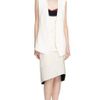 Narciso Rodriguez Ivory And Black Poly Drape Dress in White (ivory/black) - Lyst