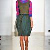 Sophie Theallet Organza And Japanese Jersey Cocktail Dress in Green (olive/teal) - Lyst