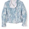 3.1 Phillip Lim Floral Relief Printed Corded Motorcycle Jacket in Floral (sky blue) - Lyst