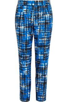 J.Crew Cropped Printed Wool and Silk Blend Pants - Lyst