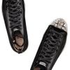 Miu Miu Velvet Hightop Sneakers in Black - Lyst