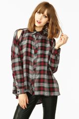 Nasty Gal Misfit Plaid Shirt