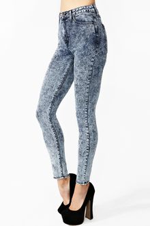 Nasty Gal Dark Acid Skinny Jeans - Lyst