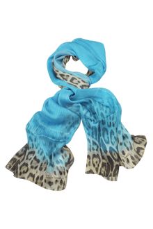 Roberto Cavalli  Leopard Silk Long Scarf - Lyst