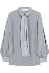 Chloé Silk Crepe Pussy-Bow Blouse