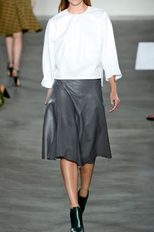 Derek Lam Bonded Leather Circle Skirt - Lyst