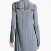 Donna Karan New York Collection Silk Georgette Tunic in Gray (graphite) - Lyst