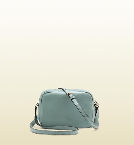 Gucci Soho Light Blue Leather Disco Bag in Blue Gucci Soho Light Blue Leather Disco Bag in Blue