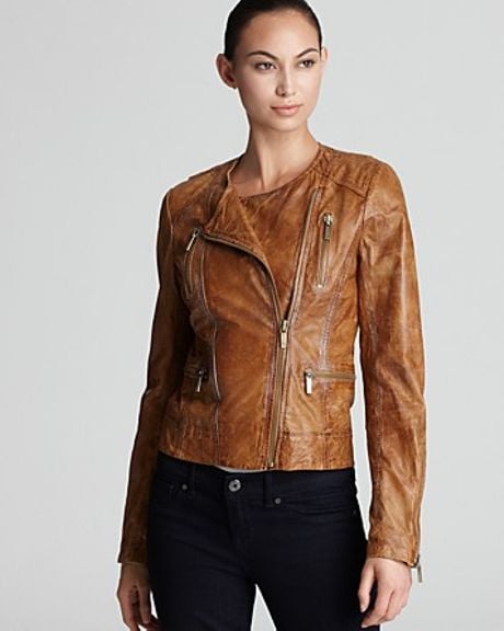 michael kors ladies leather jacket