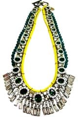 Venna Fw Neon Rope and Crystal Necklace