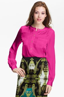 Vince Camuto Henley Blouse - Lyst