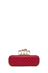 Alexander McQueen Knuckle Box Long Clutch in Cherry
