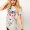 Asos Collection TShirt with Mosaic Wolf in Gray (grey) - Lyst