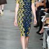 Derek Lam Short Sleeve Guipure Lace Dress in Yellow (sun/ink/black) - Lyst