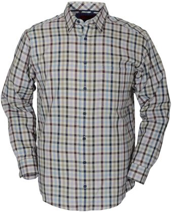 Double Two Long Sleeve Brushed Cotton Casual Shirt - Lyst