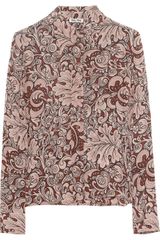 Miu Miu Printed Silk Crepe De Chine Shirt