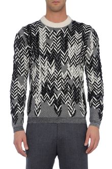 Pringle of Scotland Embroidered Herringbone Sweater - Lyst