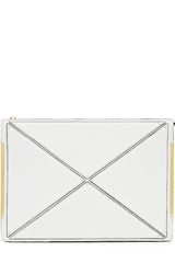 Reiss Zip Top Panelled Clutch