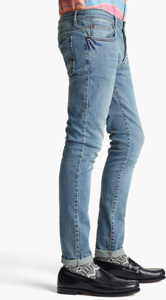 Topman Spray On Skinny Jeans In Blue For Men Light Wash Lyst