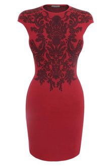 Alexander McQueen  Fil-Coupe Floral Jacquard Mini Dress - Lyst