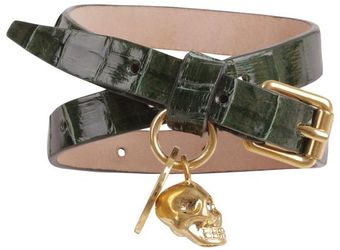 Alexander McQueen  Devil Snake Double Wrap Skull Bracelet - Lyst
